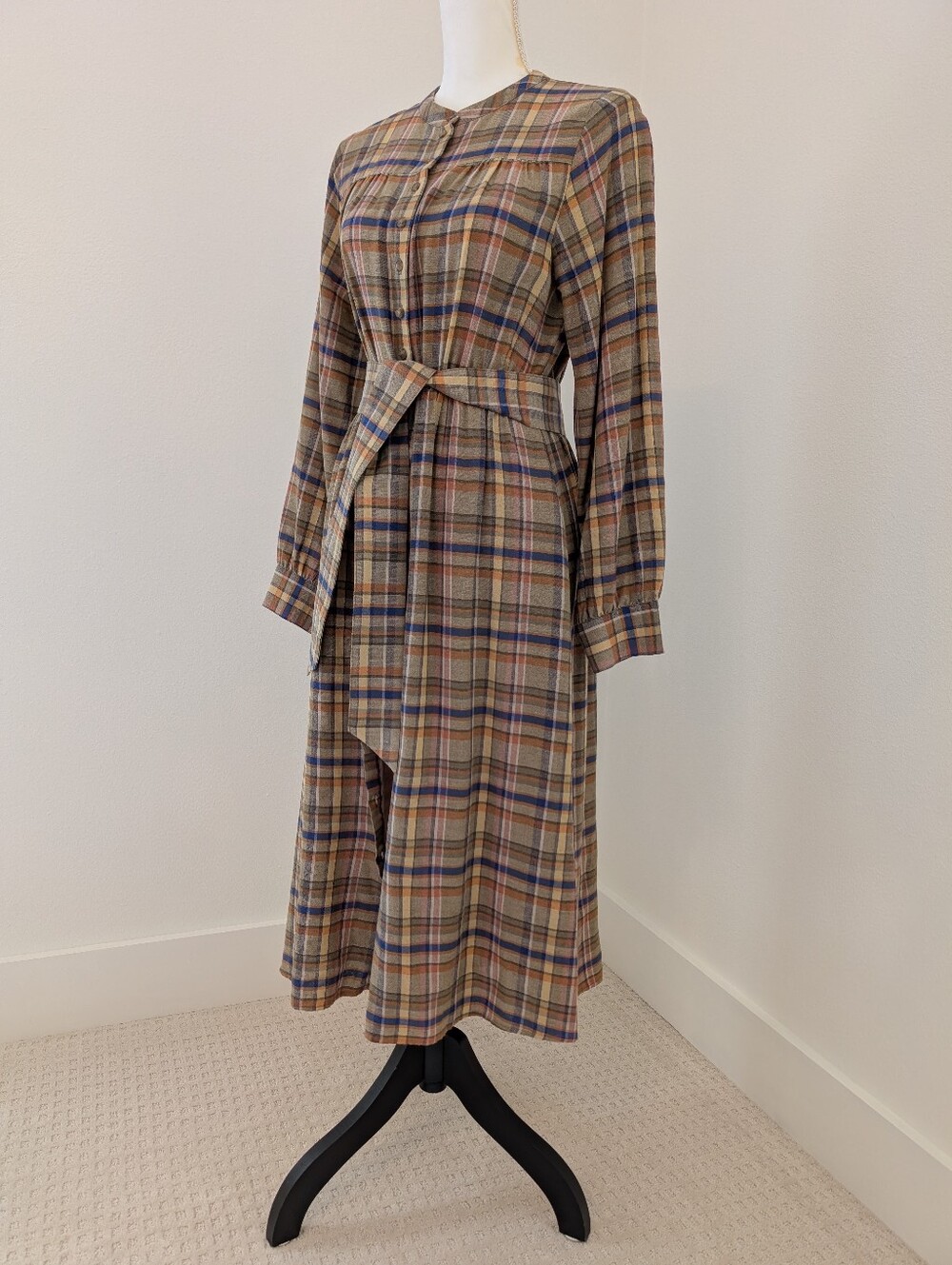 Sézane Alix Dress, Folk Check Plaid, Size 38 / US 6 - Picture 4 of 7